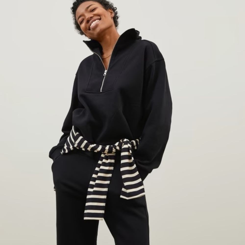 Everlane The Track Half-Zip Sweatshirt